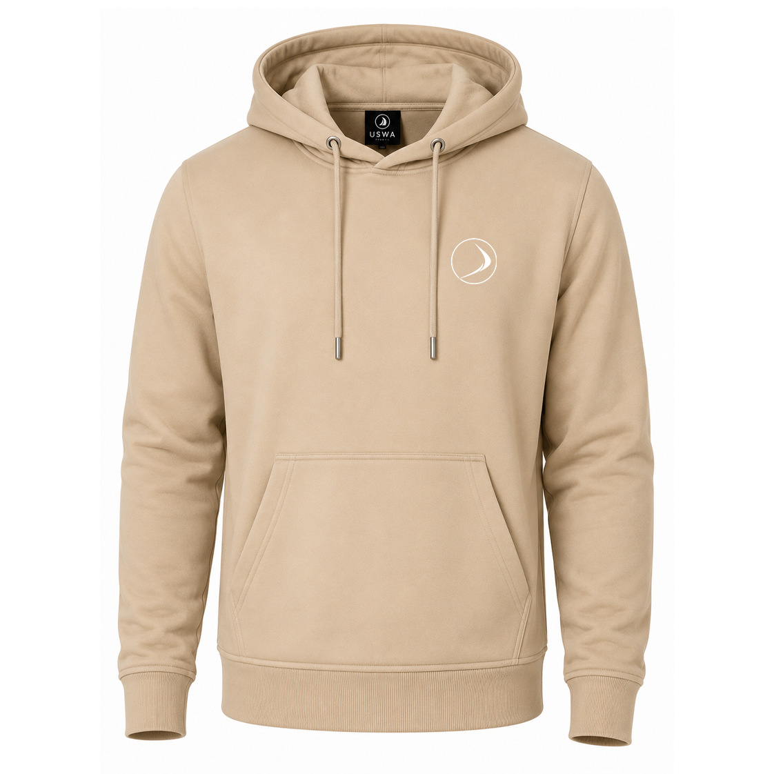 Hoodie-Beige-1-Front USWA Essential Pullover Hoodie - Beige - Image 1